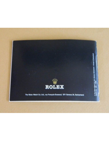 Livret d'instructions ROLEX OYSTER en Anglais