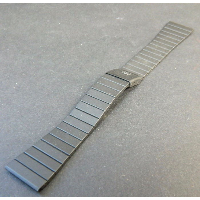 LeRoy bracelet acier noir 20mm