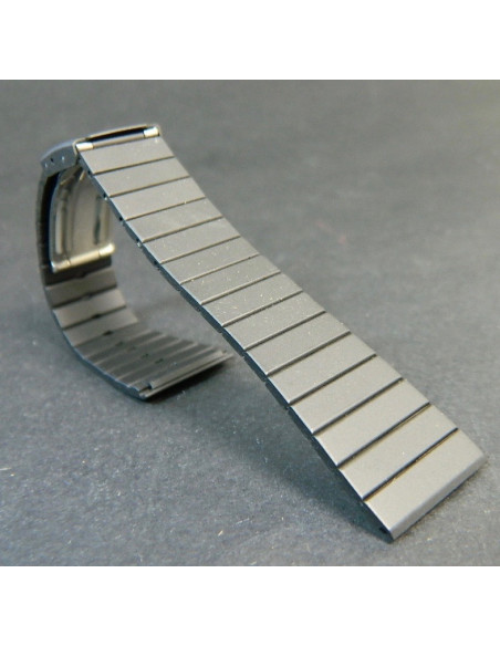 LeRoy bracelet acier noir 20mm