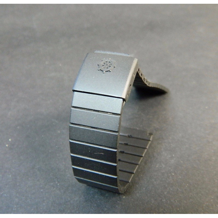 LeRoy bracelet acier noir 20mm