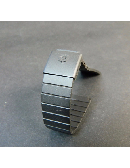 LeRoy bracelet acier noir 20mm