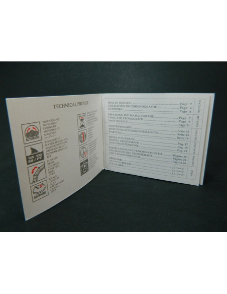 Breitling Chrono Cockpit booklet