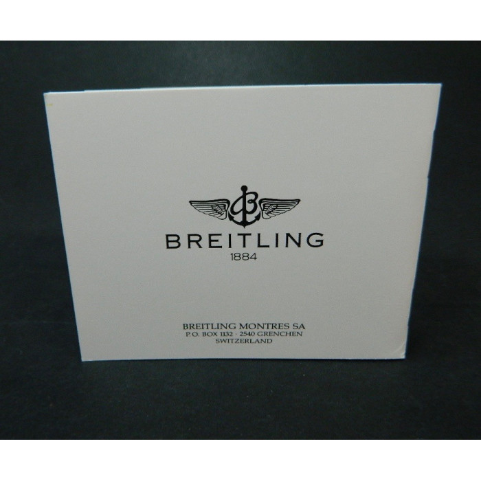 Breitling Chrono Cockpit booklet