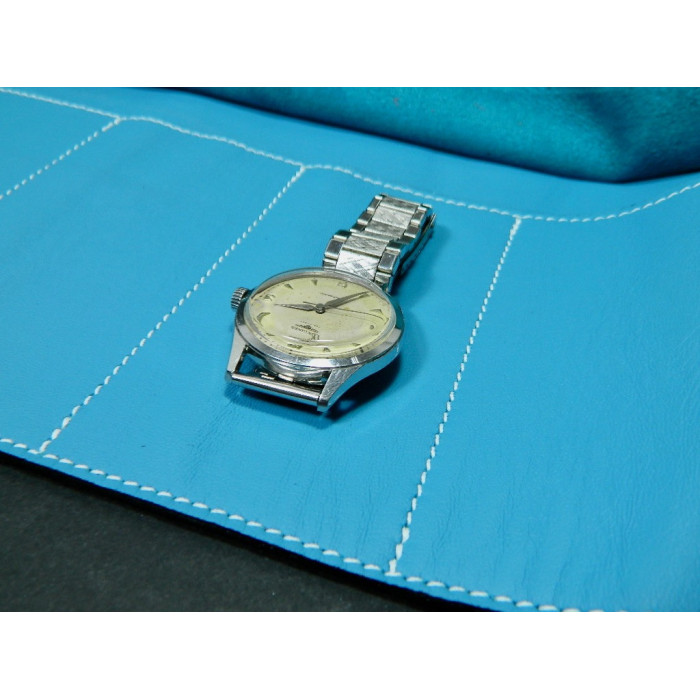 Marmotte Haut de gamme - cuir bleu - 6 montres