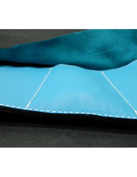 Marmotte Haut de gamme - cuir bleu - 6 montres