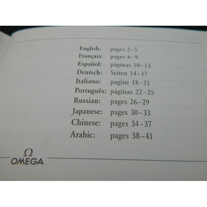 Omega Operating Instructions - Cal.1152