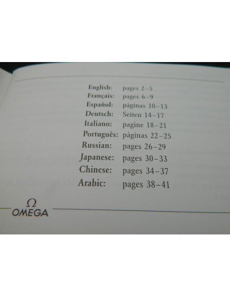 Omega Operating Instructions - Cal.1152