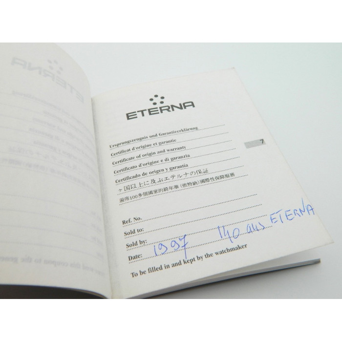 Eterna Booklet + Garantie