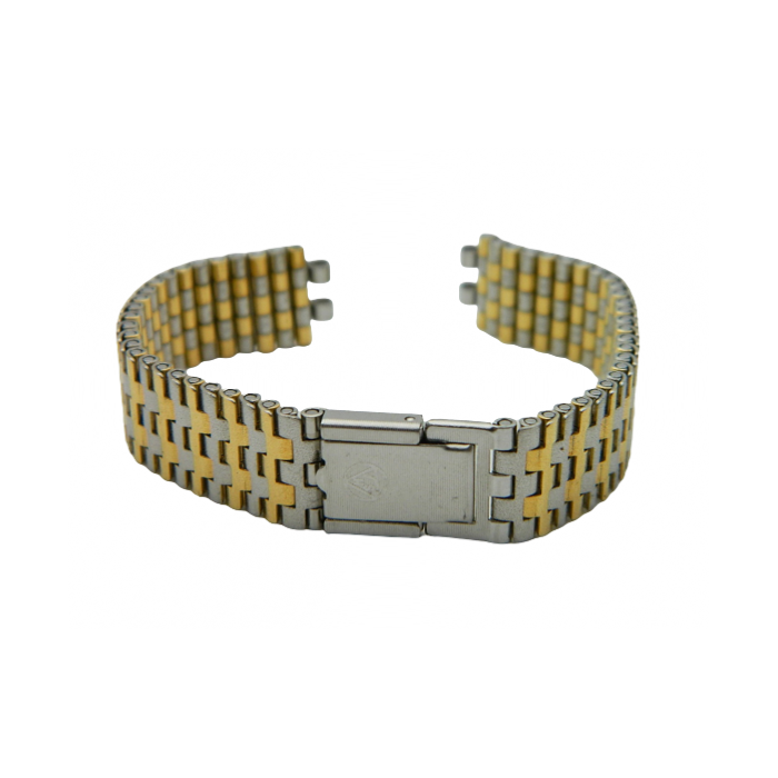 NSA bracelet or/acier - 12mm