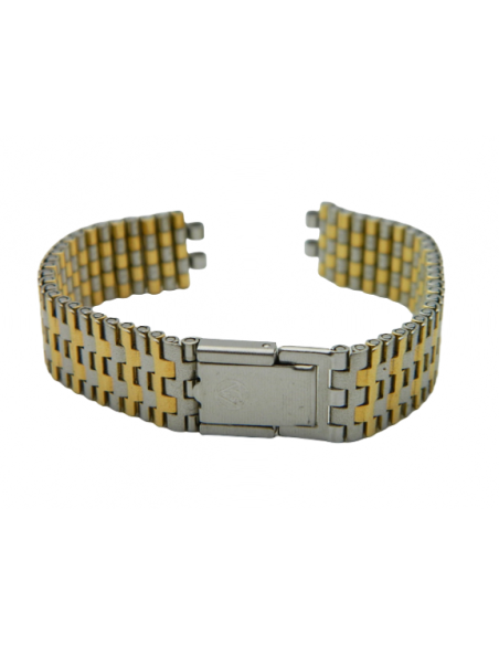 NSA bracelet or/acier - 12mm