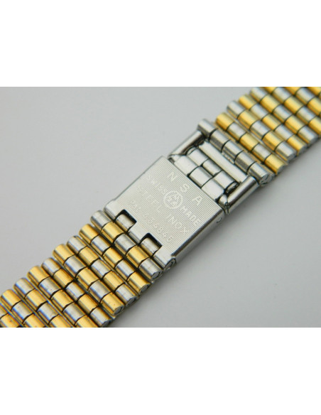 NSA bracelet or/acier - 12mm