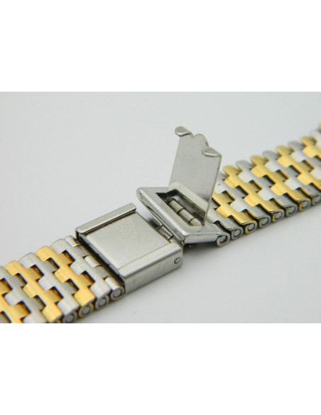 NSA bracelet or/acier - 12mm