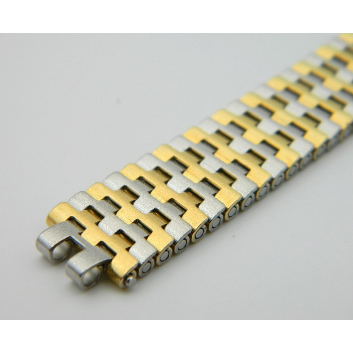 NSA bracelet or/acier - 12mm