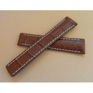 Bracelet cuir façon croco 20mm