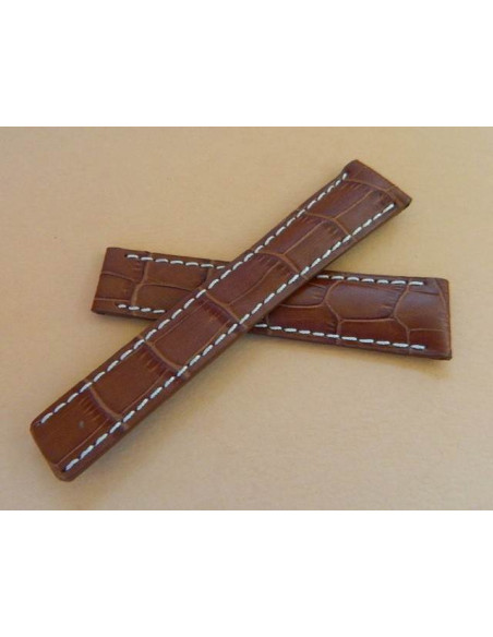 Bracelet cuir façon croco 20mm