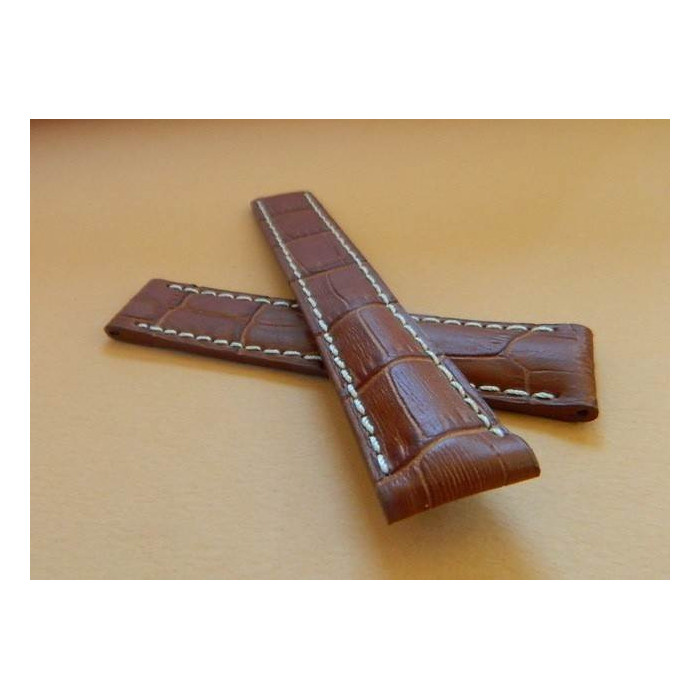 Bracelet cuir façon croco 20mm