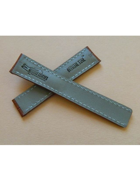 Bracelet cuir façon croco 20mm