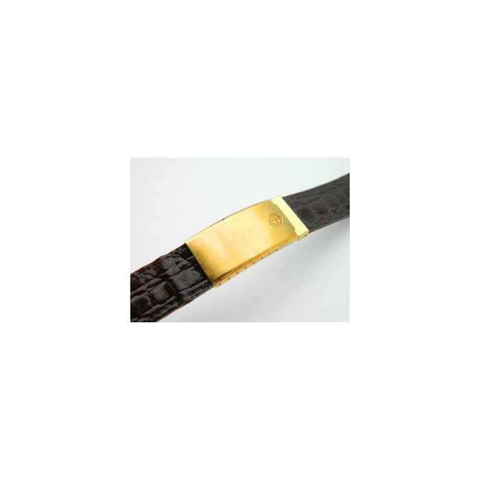 Hifi Bracelet caoutchouc sur fermoir doré - 19mm