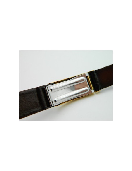 Hifi Bracelet caoutchouc sur fermoir doré - 19mm