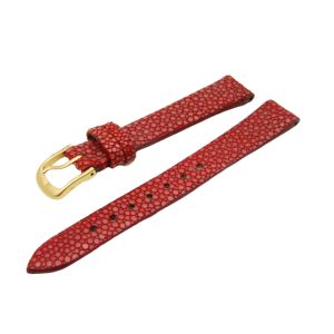 Bracelet Galuchat 14mm - Rouge