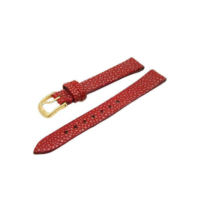 Bracelet Galuchat 14mm - Rouge