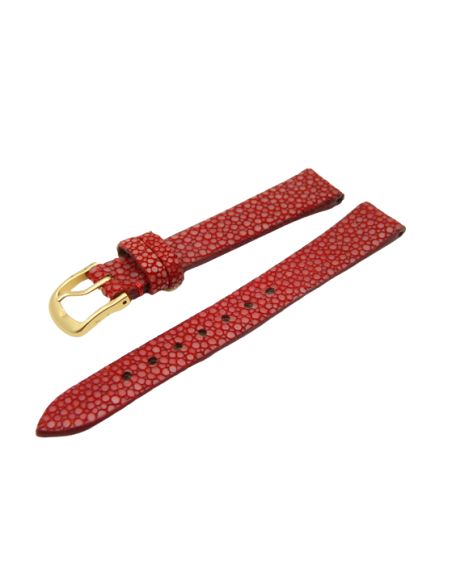Bracelet Galuchat 14mm - Rouge