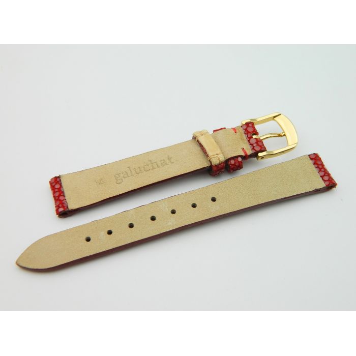 Bracelet Galuchat 14mm - Rouge