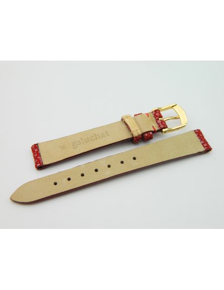 Bracelet Galuchat 14mm - Rouge