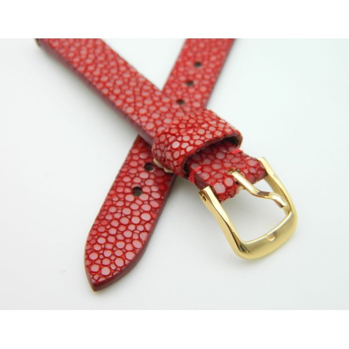 Bracelet Galuchat 14mm - Rouge