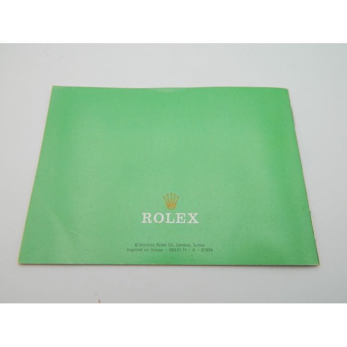 Rolex datejust Booklet 1994