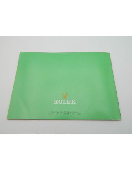 Rolex datejust Booklet 1994