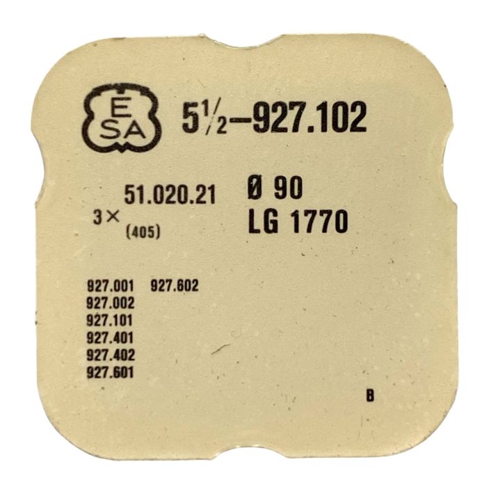 ESA 927.102 - 405 Tige de mise à l'heure (à l'unité) - Hand-setting stem (per unit)