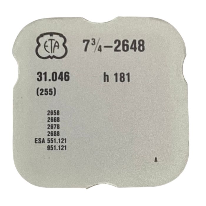 ETA 2648 - 255 Roue des heures pour seconde au centre - Hour wheel for sweep second