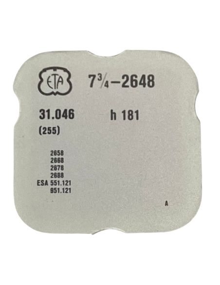 ETA 2648 - 255 Roue des heures pour seconde au centre - Hour wheel for sweep second