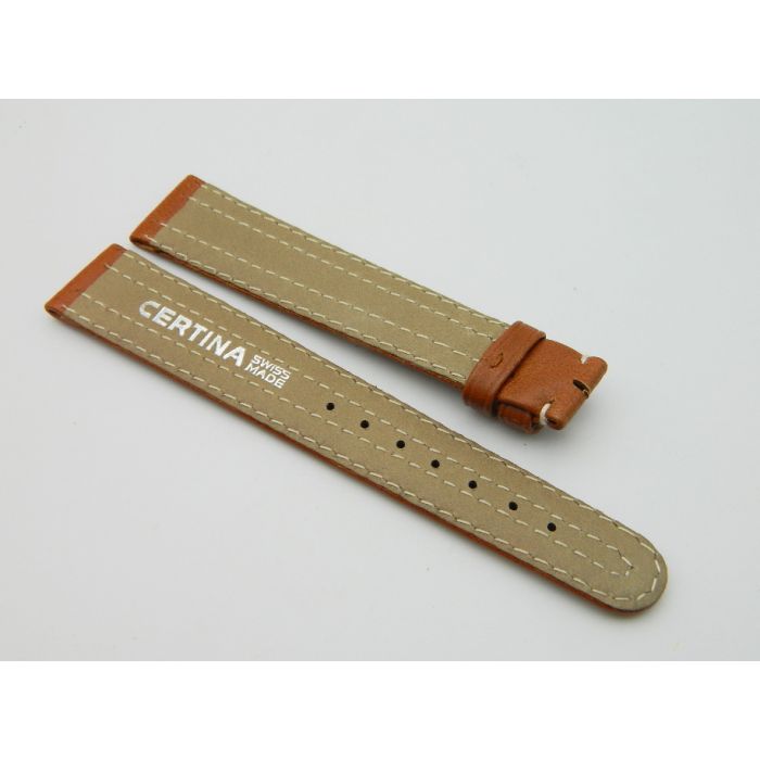 Certina bracelet cuir 19mm - XL - vintage leather strap