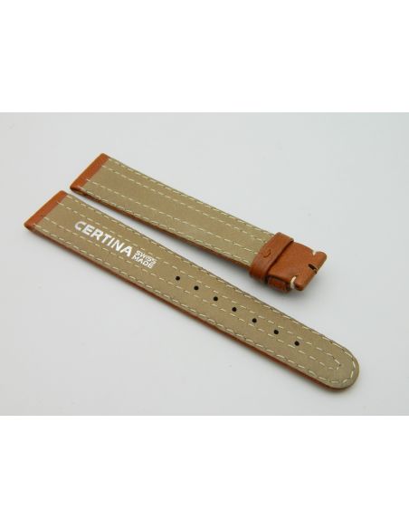 Certina bracelet cuir 19/16 - vintage leather strap