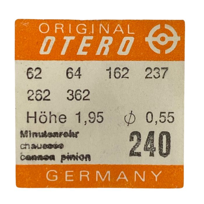Otero 62 - 240 Chaussée lanternée - Cannon pinion with clam notch