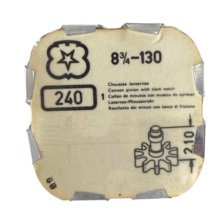 Venus 130 - 240 Chaussée lanternée - Cannon pinion with clam notch