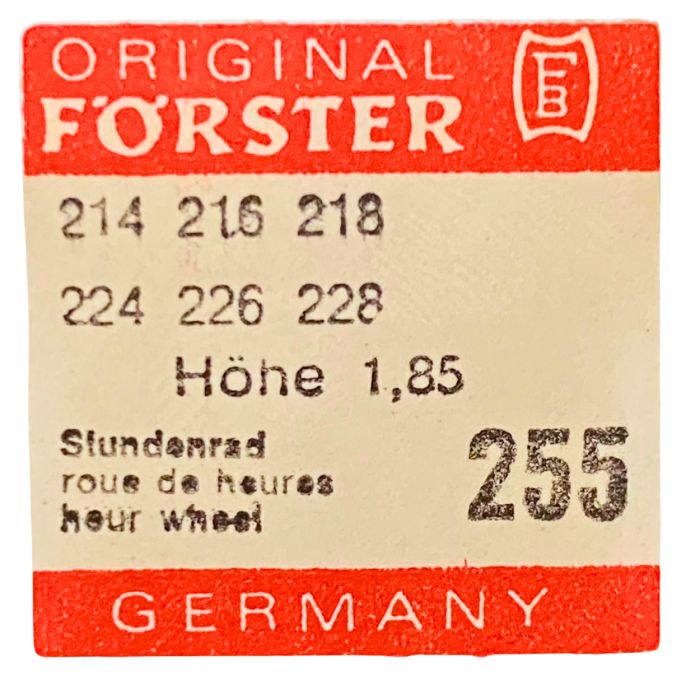 Förster 214 - 255 Roue des heures pour seconde au centre - Hour wheel for sweep second