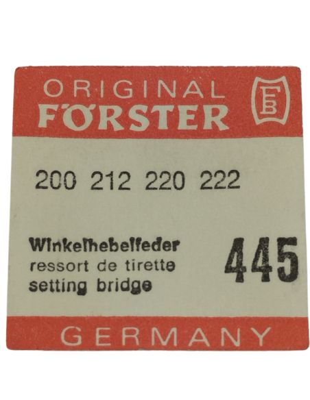 Forster 200 - 445 Ressort de tirette - Setting lever spring