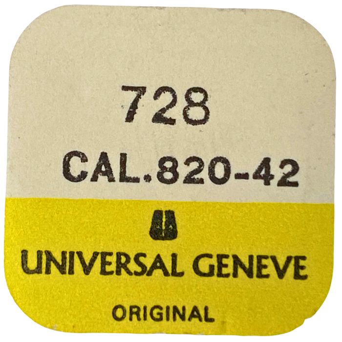Universal 820-42 - 728 Axe de balancier pour dispositif amortisseur - Balance staff for shock-protecting device