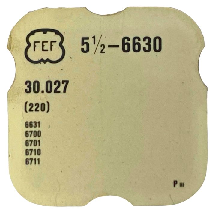 FEF 6630 - 220 Roue de seconde, court pivot (à l'unité) - Fourth wheel and pinion, without second hand bit (per unit)