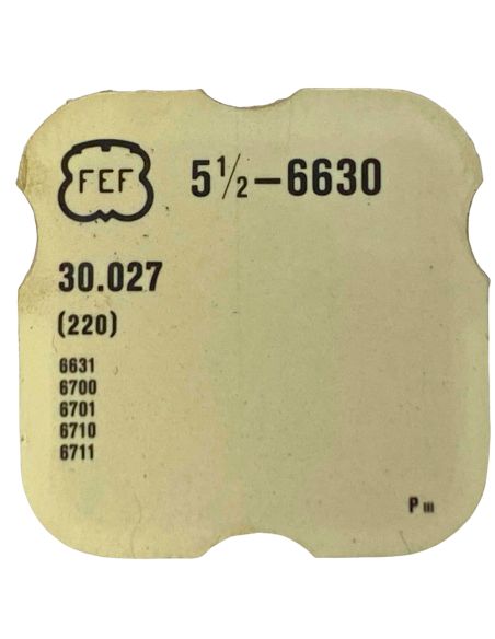 FEF 6630 - 220 Roue de seconde, court pivot (à l'unité) - Fourth wheel and pinion, without second hand bit (per unit)