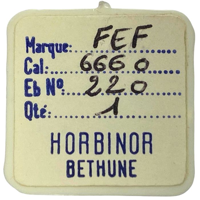 FEF 6660 - 220 Roue de seconde, court pivot (à l'unité) (à l'unité)- Fourth wheel and pinion, without second hand bit (per unit)