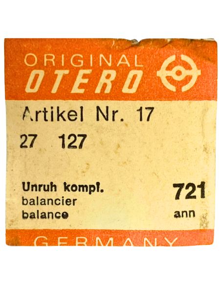 Otero 27 - 721 Balancier avec spiral plat (à l'unité) - Balance with flat hairspring regulated (per unit)