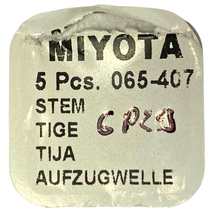 Miyota 065-407 - 401 Tige de remontoir (à l'unité) - Winding stem (per unit)