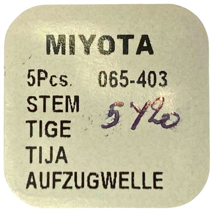 Miyota 065-403 - 401 Tige de remontoir (à l'unité) - Winding stem (per unit)