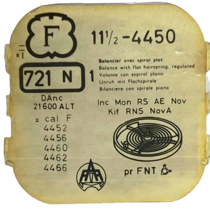 Felsa 4450 - 721N Balancier avec spiral plat (à l'unité) - Balance with flat hairspring regulated (per unit)