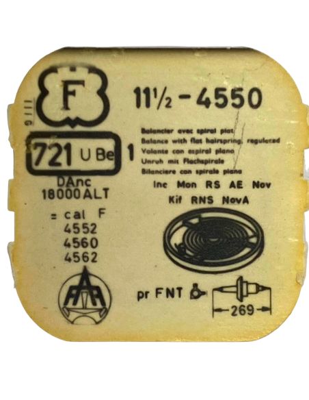 Felsa 4550 - 721 Balancier avec spiral plat (à l'unité) - Balance with flat hairspring regulated (per unit)