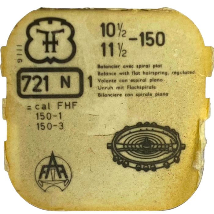 FHF 150 - 721N Balancier avec spiral plat (à l'unité) - Balance with flat hairspring regulated (per unit)